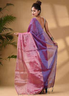 Blue Silk Saree With Blouse Piece - Indian Silk House Agencies