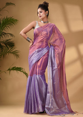 Purple Silk Saree With Blouse Piece - Indian Silk House Agencies