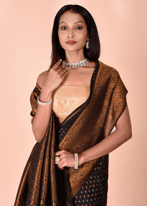 Black Georgette Saree With Blouse Piece