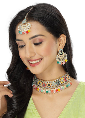 Multicolor Alloy Glossy Jewellery Set