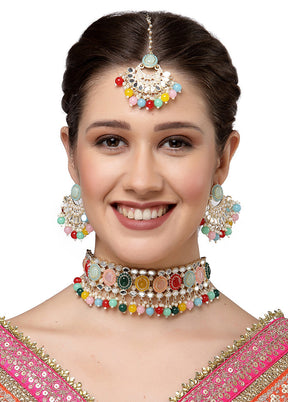 Multicolor Alloy Glossy Jewellery Set