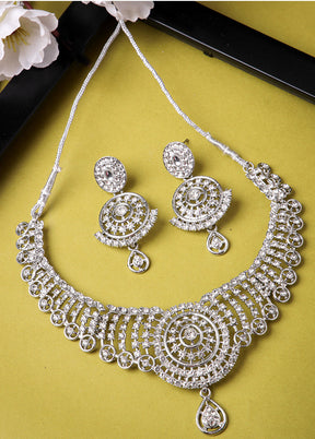 Silver Alloy Glossy Jewellery Set