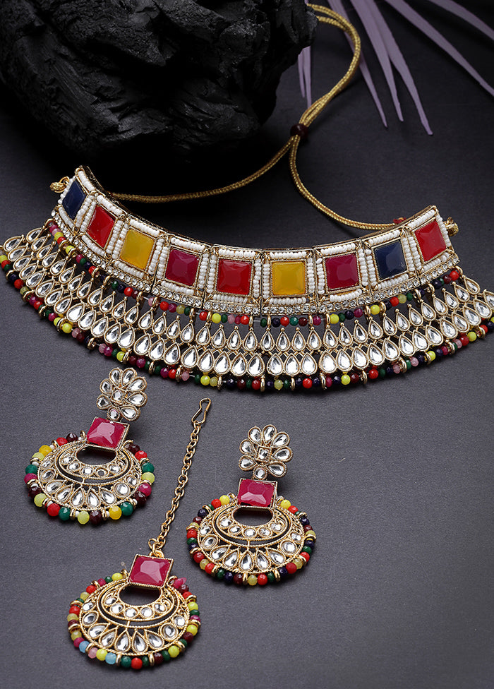 Multicolor Alloy Glossy Jewellery Set