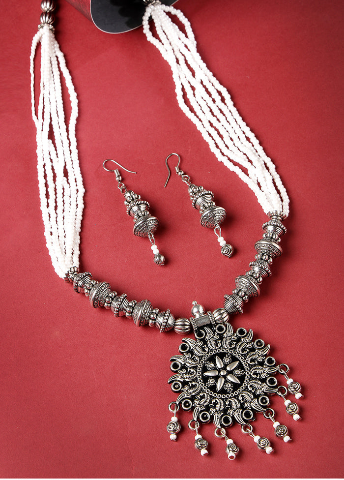 Silver Alloy Glossy Jewellery Set