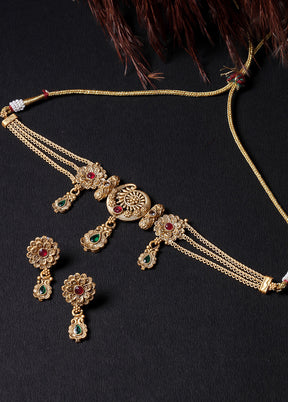 Multicolor Copper Glossy Jewellery Set