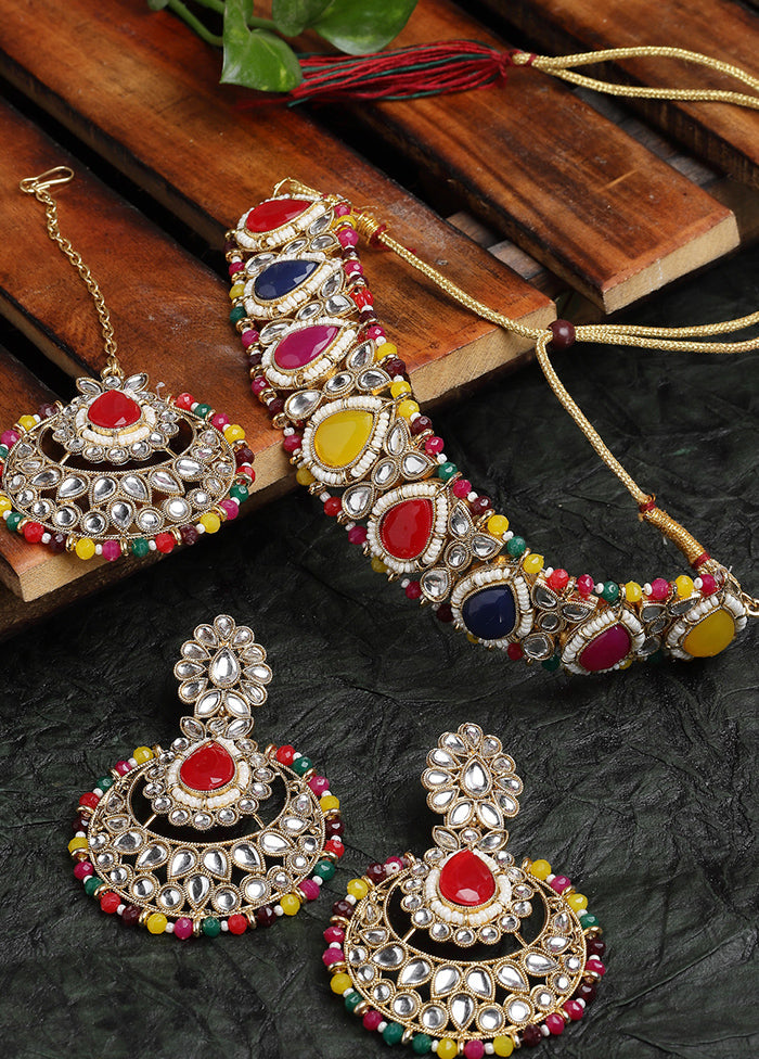 Multicolor Alloy Glossy Jewellery Set