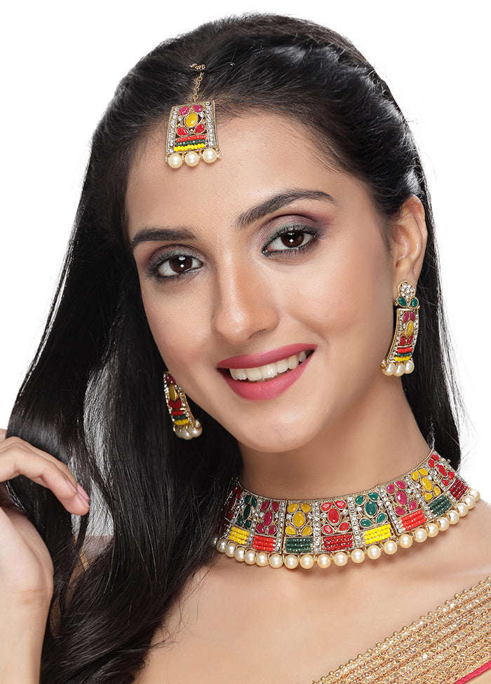 Multicolor Alloy Glossy Jewellery Set