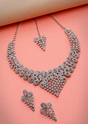 Silver Alloy Glossy Jewellery Set