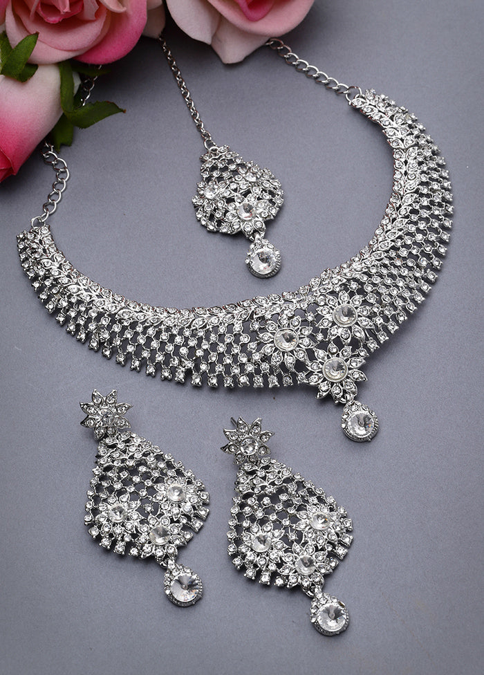 Silver Alloy Glossy Jewellery Set