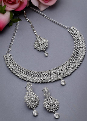 Silver Alloy Glossy Jewellery Set