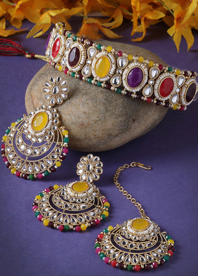 Multicolor Alloy Glossy Jewellery Set