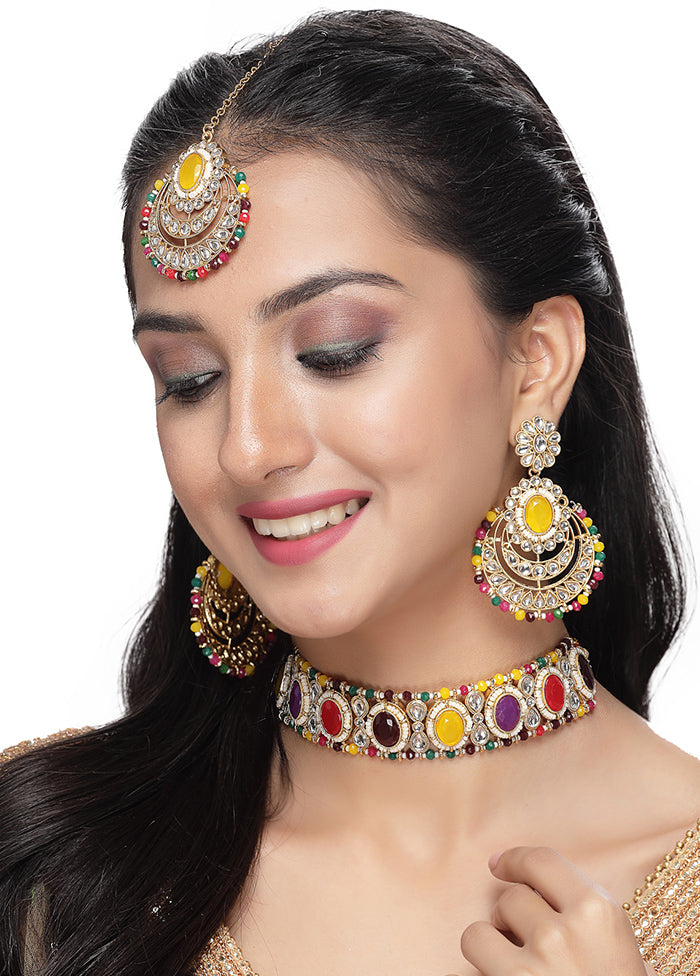 Multicolor Alloy Glossy Jewellery Set