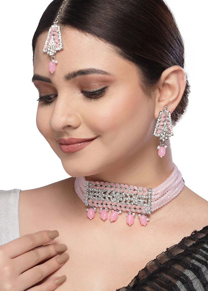 Silver Alloy Glossy Jewellery Set