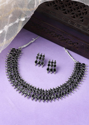 Silver Alloy Glossy Jewellery Set