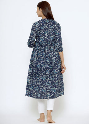 Indigo Pure Readymade Cotton Maternity Kurti - Indian Silk House Agencies