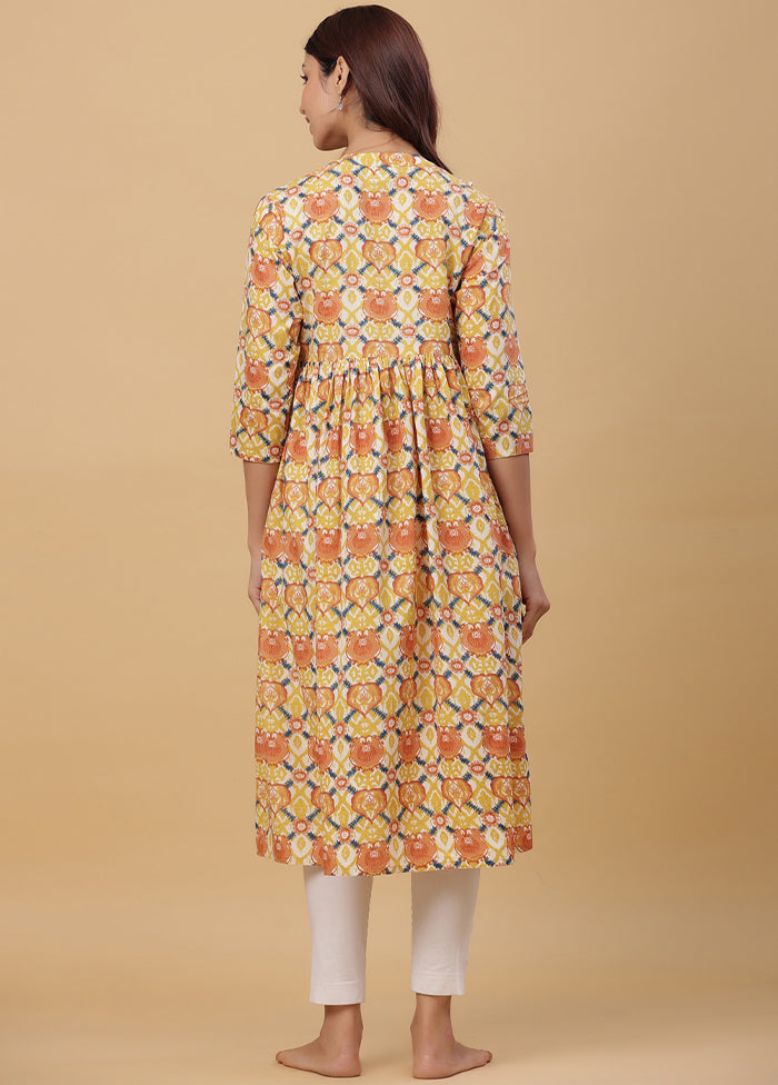 Yellow Pure Readymade Cotton Maternity Kurti - Indian Silk House Agencies