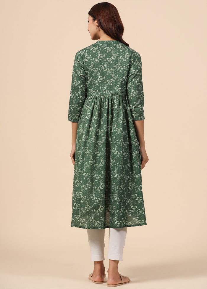 Green Pure Readymade Cotton Maternity Kurti - Indian Silk House Agencies