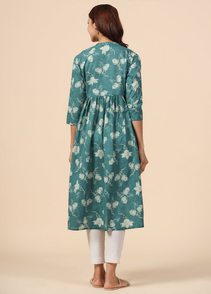 Green Pure Readymade Cotton Maternity Kurti - Indian Silk House Agencies