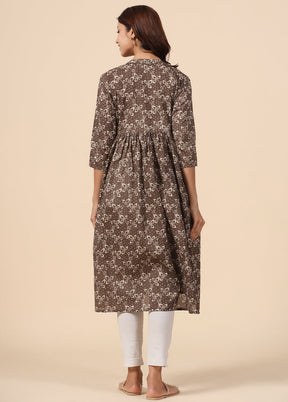 Grey Pure Readymade Cotton Maternity Kurti - Indian Silk House Agencies