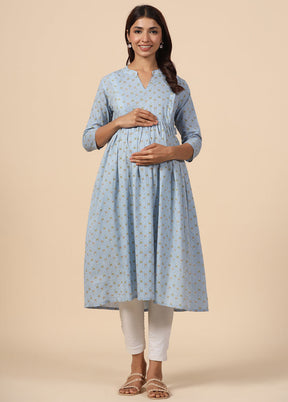 Brown Pure Readymade Cotton Maternity Kurti - Indian Silk House Agencies