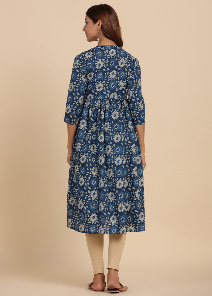 Indigo Pure Readymade Cotton Maternity Kurti - Indian Silk House Agencies