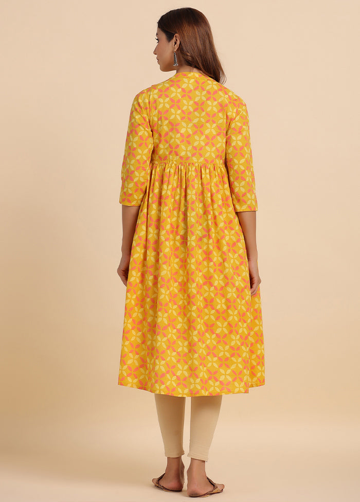 Mustard Pure Readymade Cotton Maternity Kurti - Indian Silk House Agencies