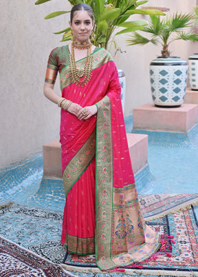 Rani Dupion Silk Saree With Blouse Piece