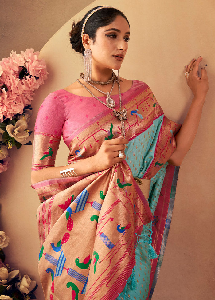 Firoza Dupion Silk Saree With Blouse Piece