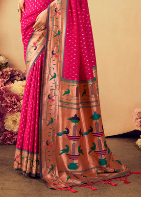 Rani Dupion Silk Saree With Blouse Piece