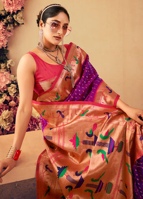 Wine Dupion Silk Saree With Blouse Piece