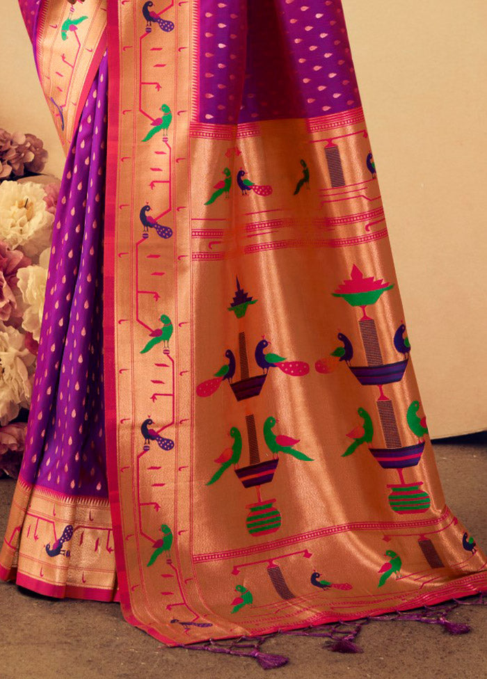 Wine Dupion Silk Saree With Blouse Piece