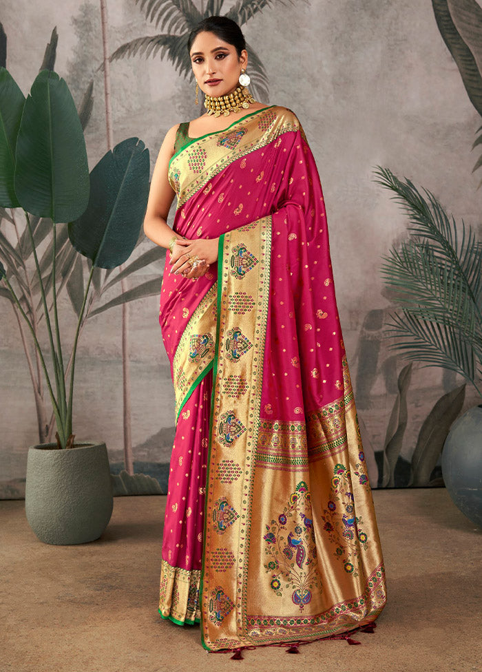 Wine Dupion Silk Saree With Blouse Piece