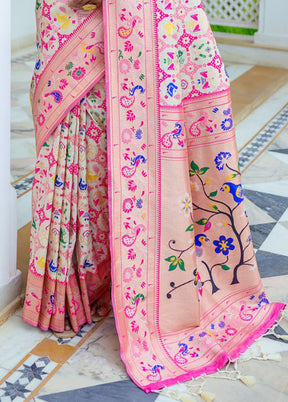 White Dupion Silk Saree With Blouse Piece