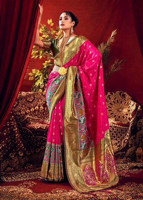 Rani Dupion Silk Saree With Blouse Piece