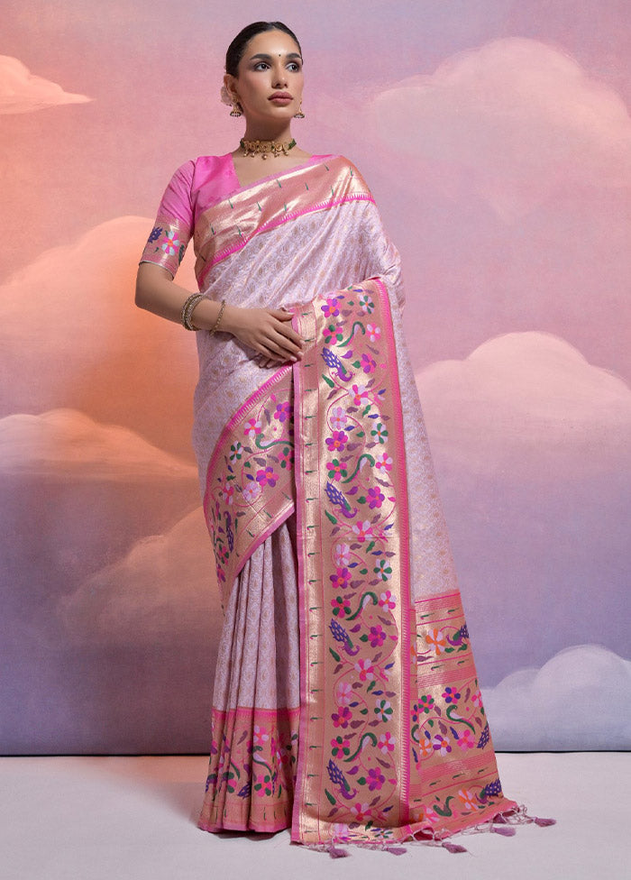 Purple Dupion Silk Saree With Blouse Piece