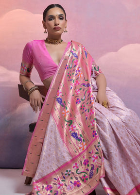 Purple Dupion Silk Saree With Blouse Piece