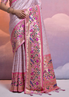 Purple Dupion Silk Saree With Blouse Piece