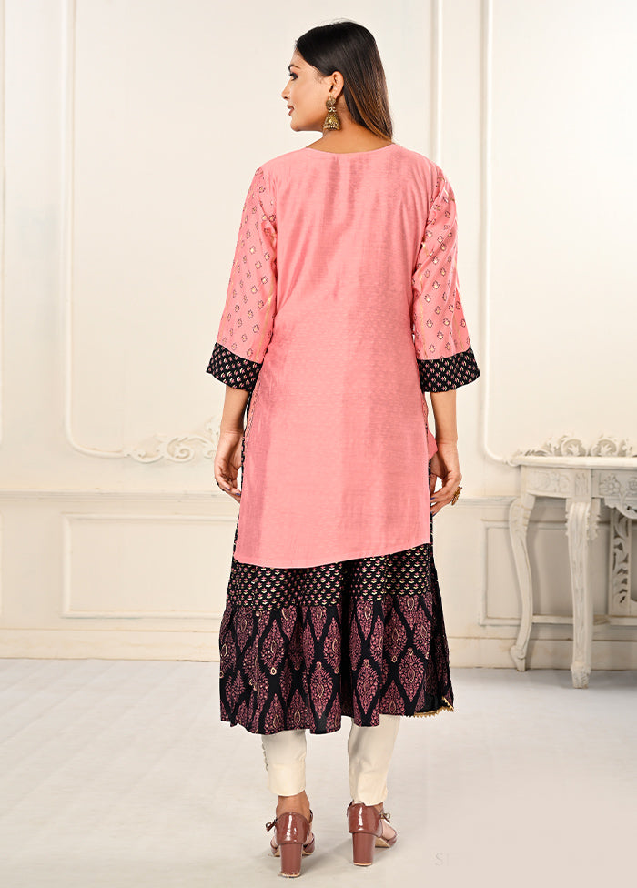 Pink Readymade Cotton Kurti