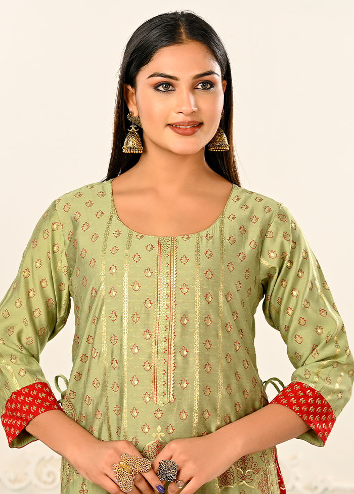 Light Green Readymade Cotton Kurti