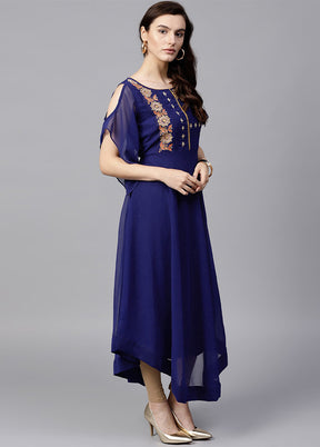 Blue Readymade Georgette Kurti