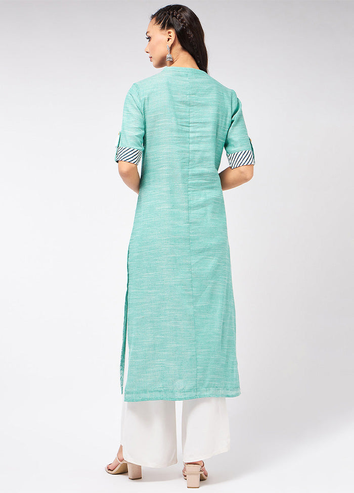 Light Green Readymade Cotton Kurti