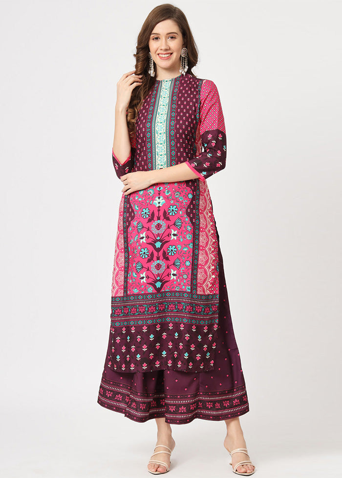 Magenta Readymade Rayon Kurti