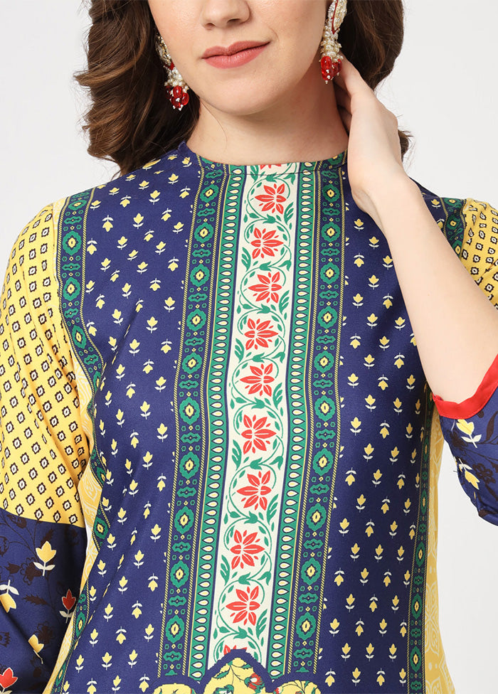 Yellow Readymade Rayon Kurti