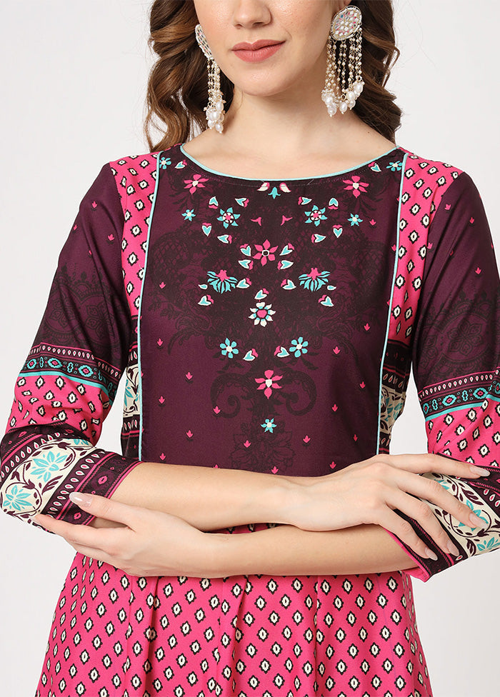 Magenta Readymade Rayon Kurti