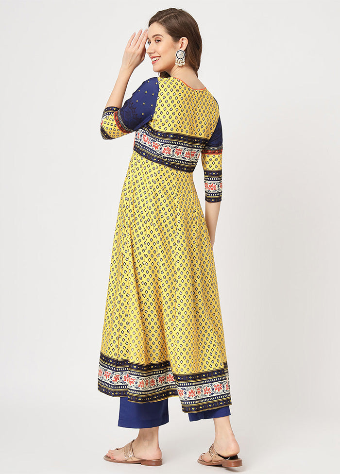 Yellow Readymade Rayon Kurti