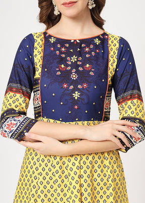 Yellow Readymade Rayon Kurti