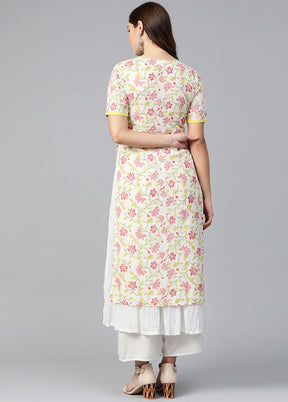 White Readymade Cotton Kurti