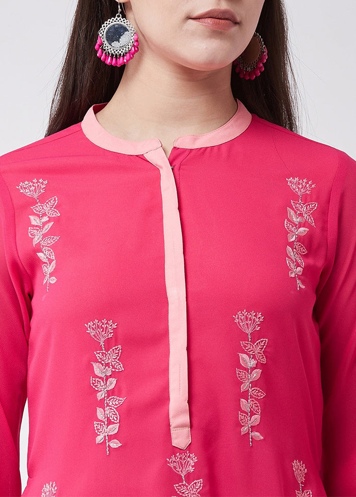 Pink Readymade Georgette Kurti