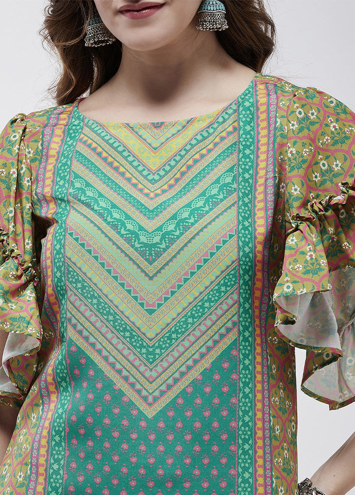 Multicolor Readymade Viscose Kurti