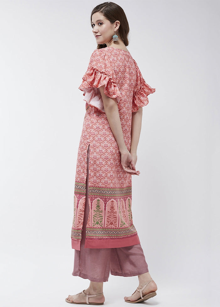 Pink Readymade Viscose Kurti